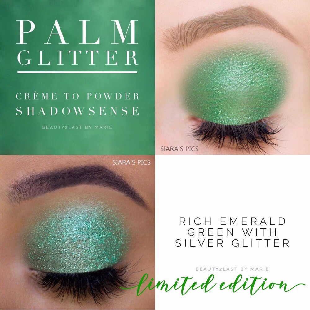 Wicked Palm Glitter ShadowSense Eyeshadow Green Wicked Christmas Holiday New